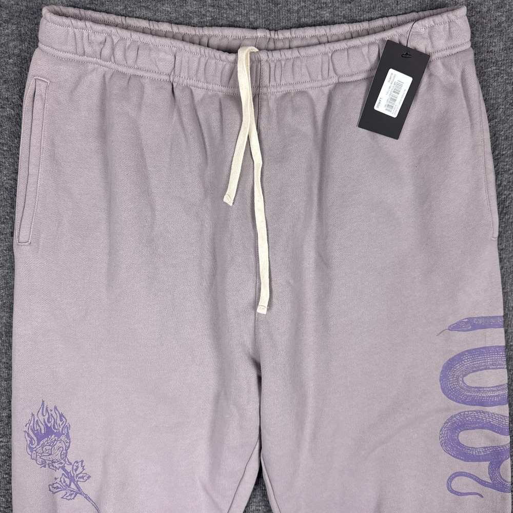 NEW Darc Sport Sweatpants Mens Large Purple‎ Slither Post Lounge Fleece NWT